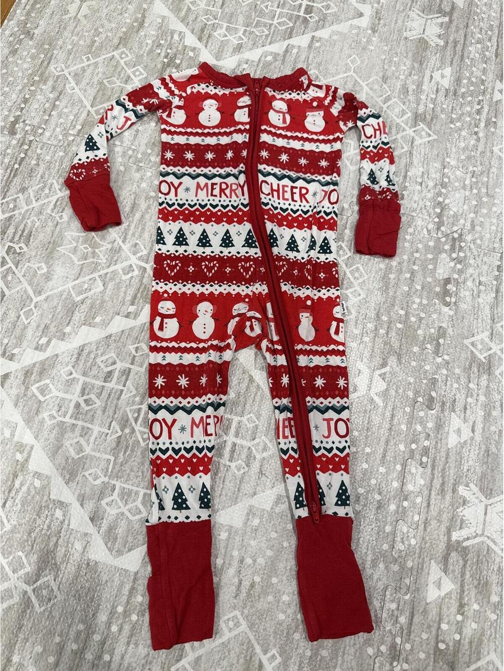 Littlesleepies Baby Sleeper Pajamas 6-12 Months Christmas Pattern
